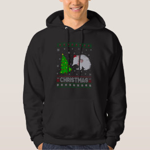 Echidna Julafton Träd Lighting Ugly Julsötare Hoodie