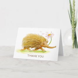 Echidna stollig djurfärgkort tack kort
