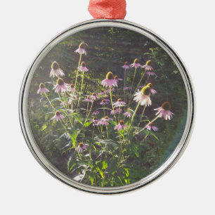 Echinacea blommor i solen julgransprydnad metall