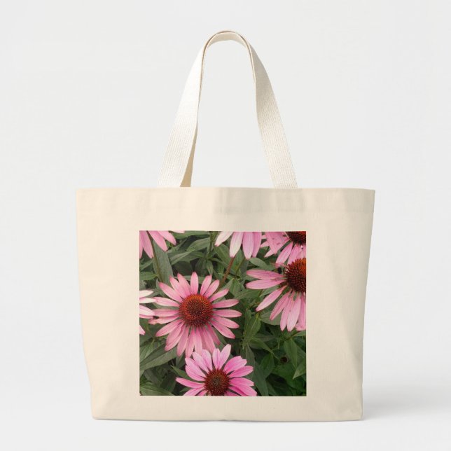 Echinacea cone-blomma tote jumbo tygkasse (Framsidan)