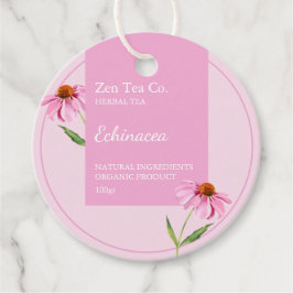 Echinacea Herbal Tea Business Märkre Gåvor Etiketter