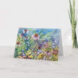 ’Echinacea Meadow’ Blank Notecard Tack Kort