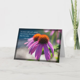 Echinacea Nature Blank Card Kort