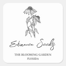 Echinacea Seeds-etikett