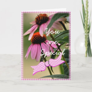 Echinacea & Seersucker-kort anpassar alla tillfäll Tack Kort