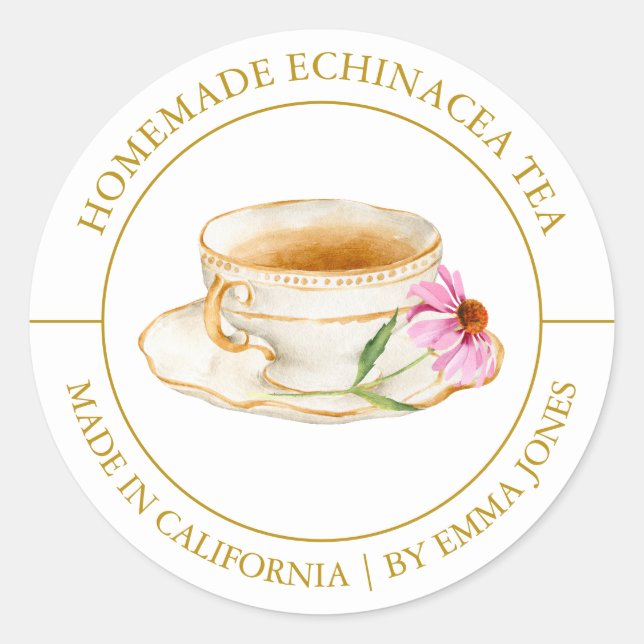 Echinacea Tea Modern etikett (Framsida)