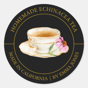 Echinacea Tea Modern etikett