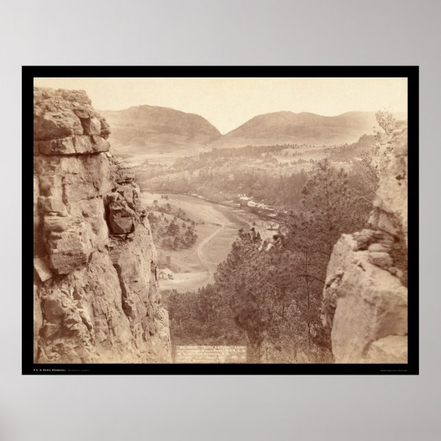 Echo Canyon genom Sioux Pass SD 1891 Poster (Framsidan)