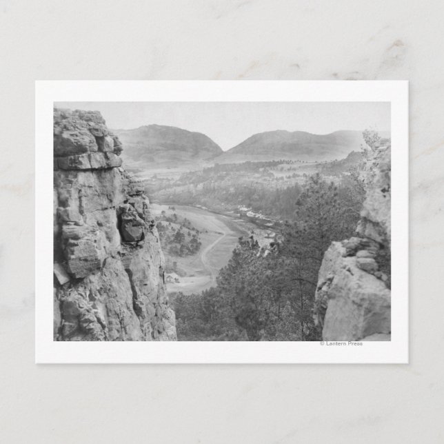 Echo Canyon Tittar genom Sioux-passfotografi Vykort (Framsida)