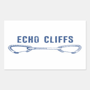 Echo Cliffs Kalifornien Sten klätteravdragsklocka Rektangulärt Klistermärke