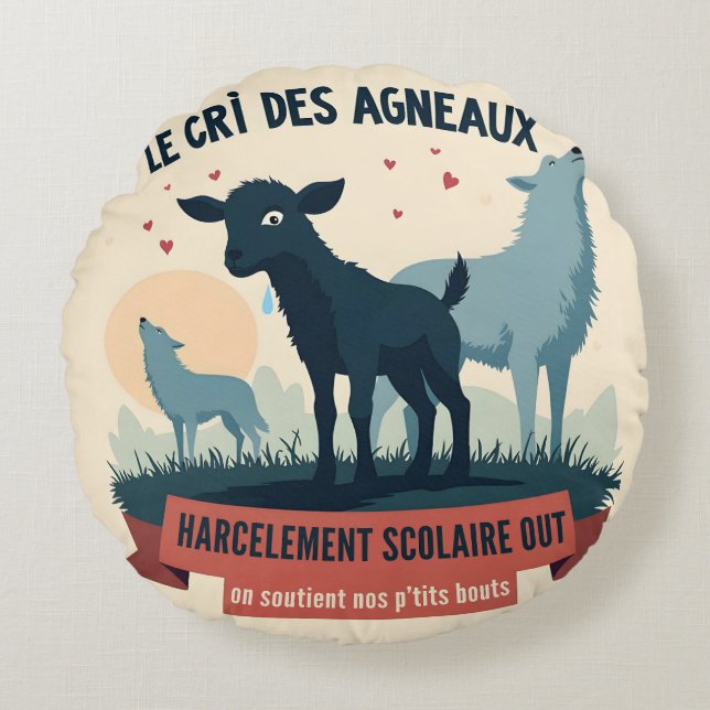 Écho Contre l'Oppression - Badge #BalanceTonTyra Rund Kudde (Framsidan)