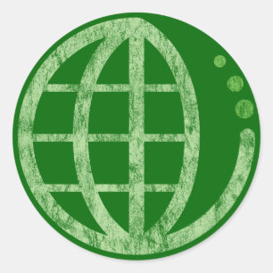 echo earth runt klistermärke