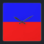 Echo Fyrkantig Klocka<br><div class="desc">Echo Nautical flagga symbol,  röd och blå</div>