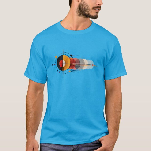 Echo – Minimalistisk geometrisk abstrakt konst T Shirt (Framsida)