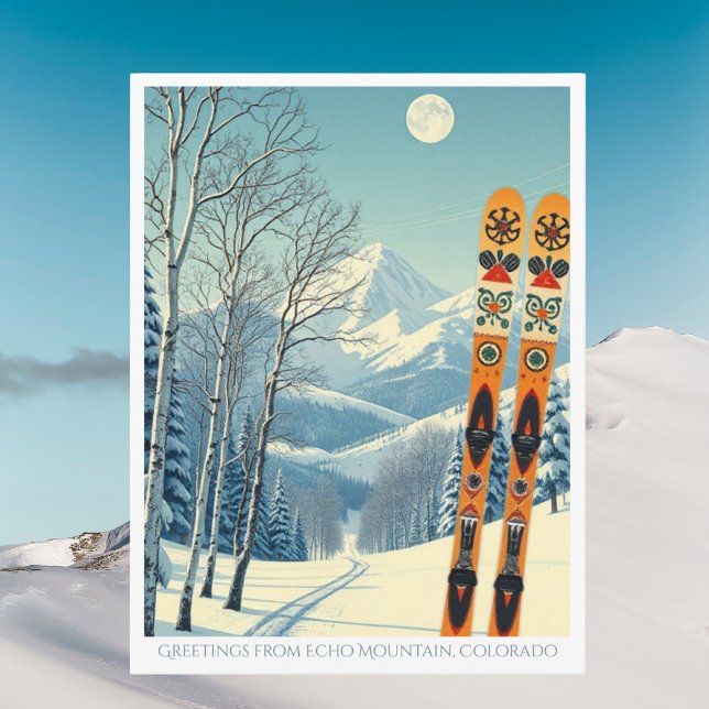 Echo Mountain Colorado skidestination vykort (Skapare uppladdad)