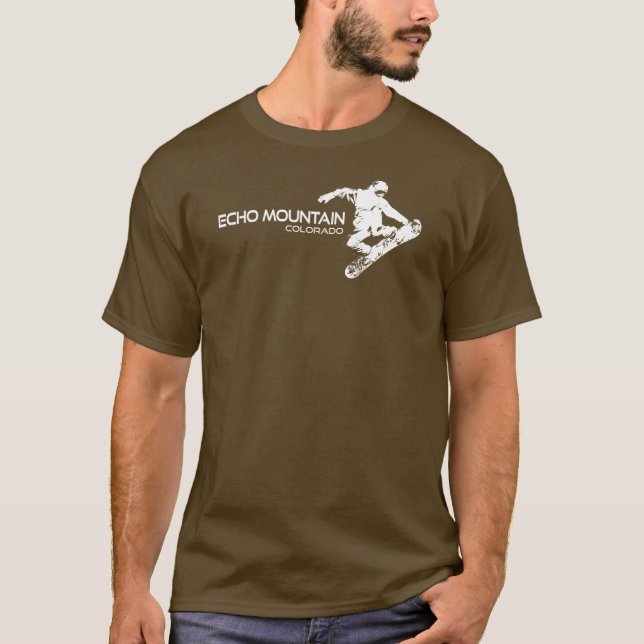 Echo Mountain Colorado Snowboardåkare T Shirt (Framsida)