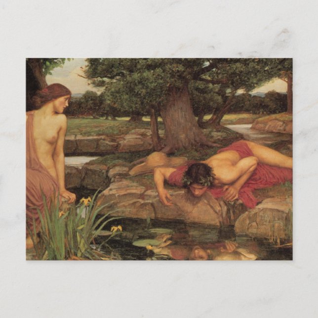 Echo och Narcissus bra art Vykort (Framsida)