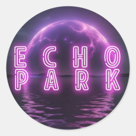 ECHO PARK NIGHtKLUB-bricka Runt Klistermärke