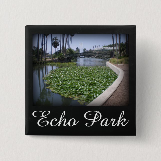 Echo Park Sjö i Los Angeles, Kalifornien Knapp (Framsida)