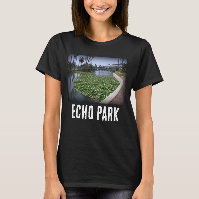 Echo Park Sjö i Los Angeles, Kalifornien T Shirt (Framsida)