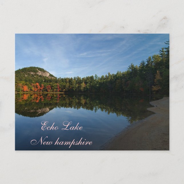 Echo Sjö New Hampshire Postcard Vykort (Framsida)