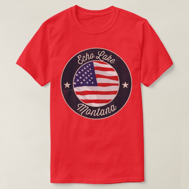 Echo Sjö - Patriotic Montana Souvenir T-Shirt Cop (Design framsida)