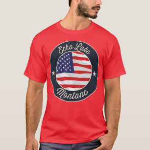 Echo Sjö - Patriotic Montana Souvenir T-Shirt Cop