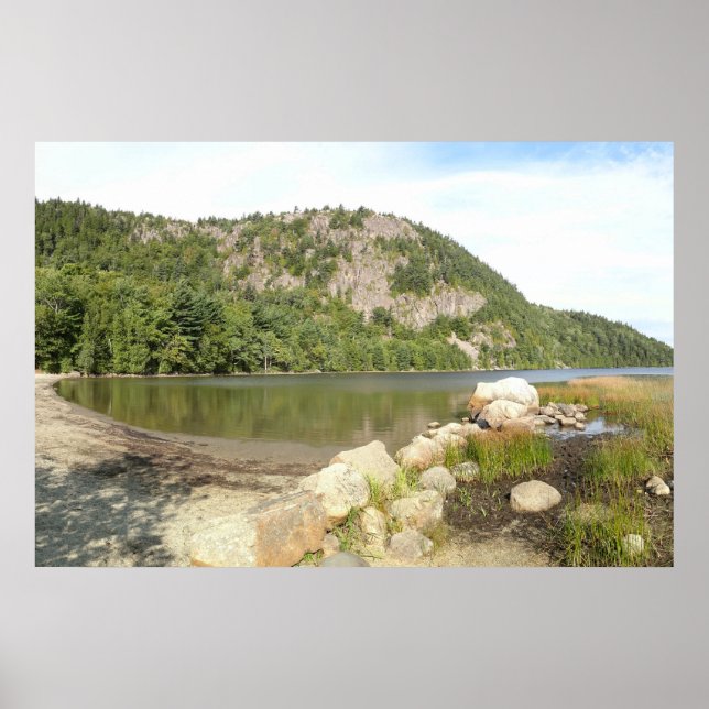 Echo Sjö-stranden i nationalparken Acadia Poster (Framsidan)