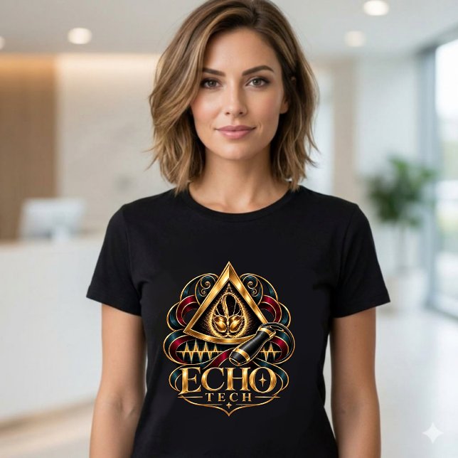 Echo Tech - Ekokardiograf - Sonograf T Shirt (Echo Tech Cardiac Sonographer Echocardiographer T Shirt Gold heart)