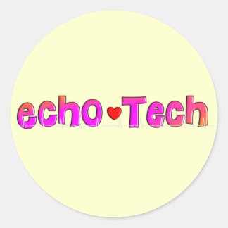 Echo Tech-gåvor (hjärteko Tech) Runt Klistermärke