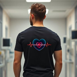 Echo Tech | Heartbeat | Heart with EKG T Shirt