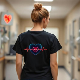 Echo Tech | Heartbeat | Heart with EKG T Shirt