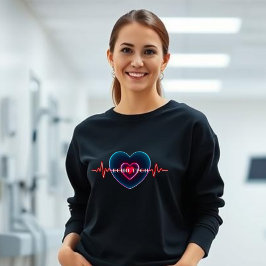 Echo Tech | Heartbeat | Heart with EKG T Shirt