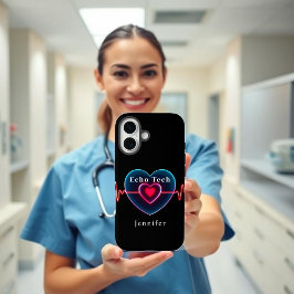 Echo Tech Heartslag | Hjärta med EKG