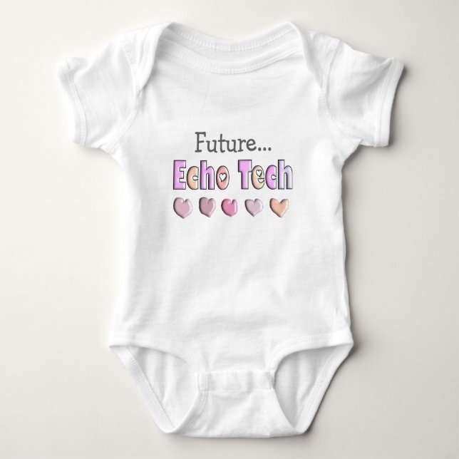 Echo Tech ROSA HEARTS designgåvor Tee (Framsida)