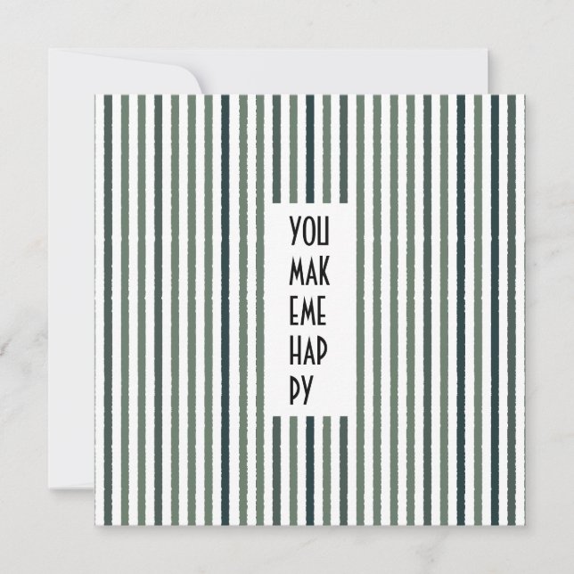 Echo Trails Anpassningsbar Card - Grönt Matcha Ran Inbjudningar (Framsida)