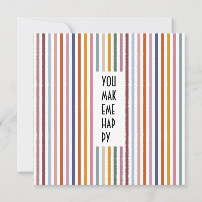 Echo Trails Anpassningsbar Card - Multifärgad Rand Inbjudningar (Framsida)