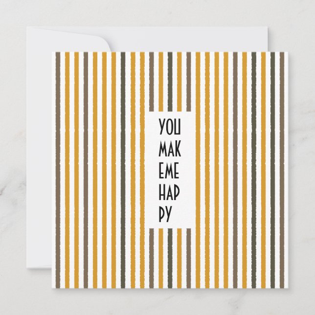 Echo Trails Anpassningsbar Card - Mustard Gult Ran Inbjudningar (Framsida)