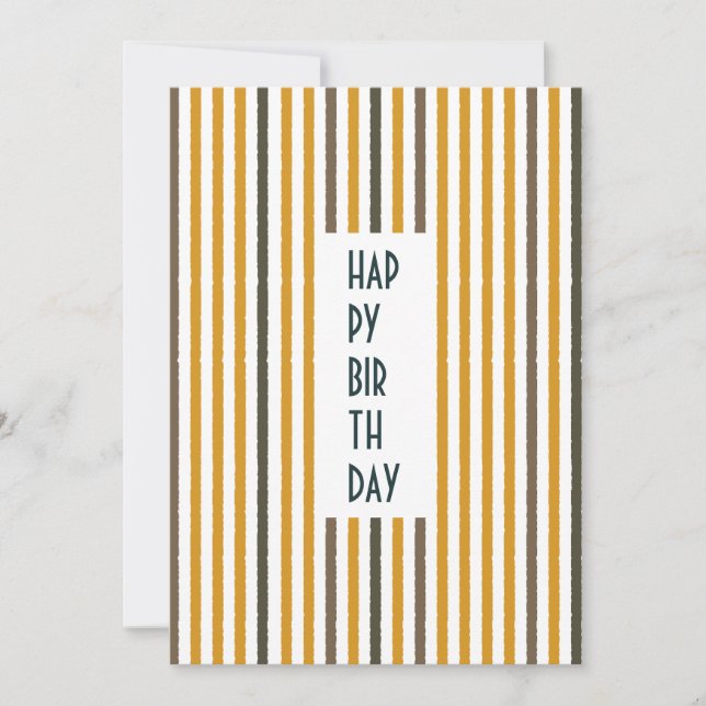 Echo Trails Anpassningsbar Card - Mustard Rand Julkort (Framsida)