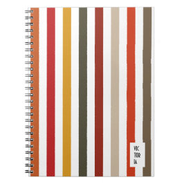 Echo Trails Earthy Hues Stripe Journal Anteckningsbok