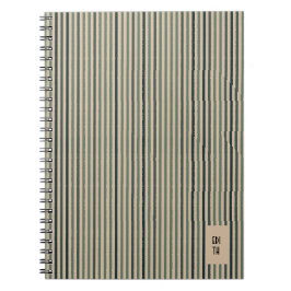 Echo Trails Matcha Grönt Stripe Journal Anteckningsbok