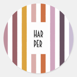 Echo Trails Round Stickers - Rosa Hues Rand Runt Klistermärke