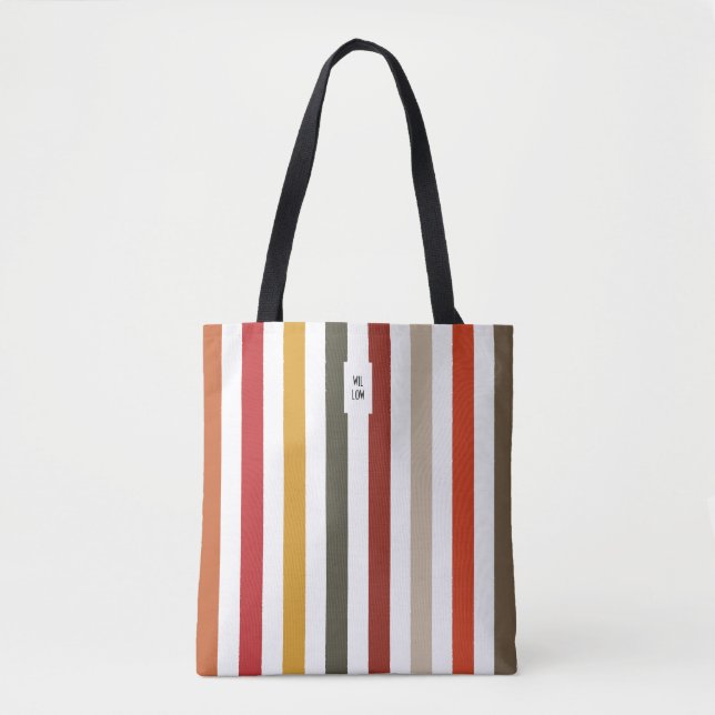 Echo Trails Tote Bag - Earthy Hues Rand Tygkasse (Framsida)