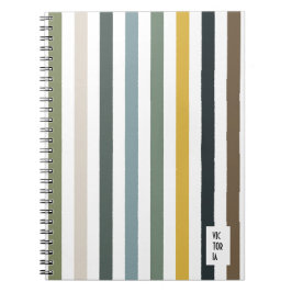 Echo Trapes Blue/Grönt Hues Stripe Journal Anteckningsbok
