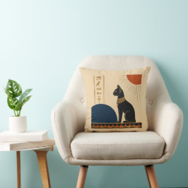 Echoes Nile Egyptian Bastet Cushion Kudde