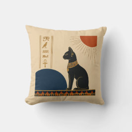 Echoes Nile Egyptian Bastet Cushion Kudde