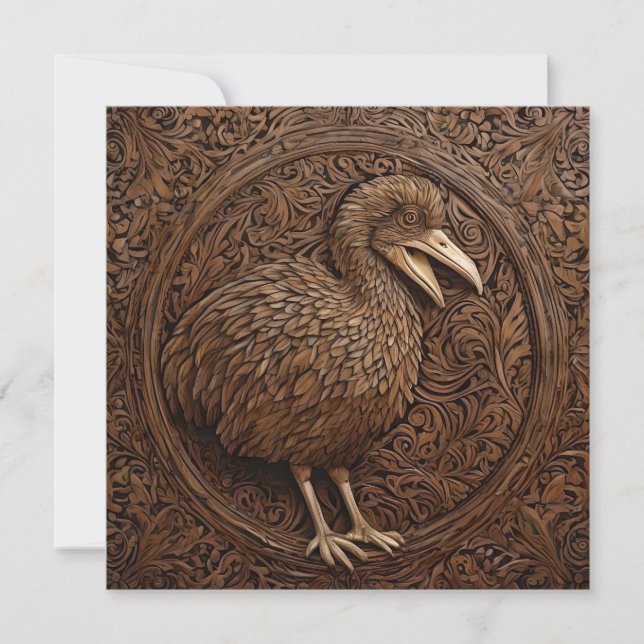 "Echoes of Exinction: Dodo Wood Art" Spara Datumet (Framsida)