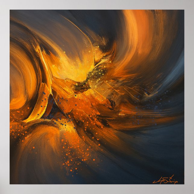 Echoes of Flame Abstract Poster (Framsidan)