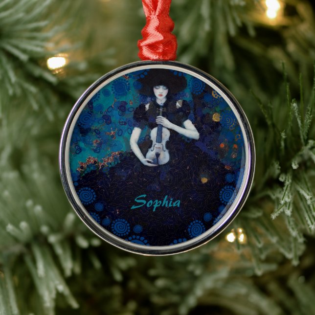 Echoes of Silence: A Violin’s Song of Healing Julgransprydnad Metall (Träd)