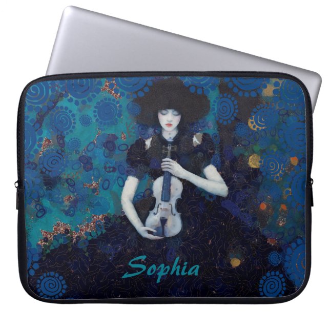 Echoes of Silence: A Violin’s Song of Healing Laptop Fodral (Framsidan)